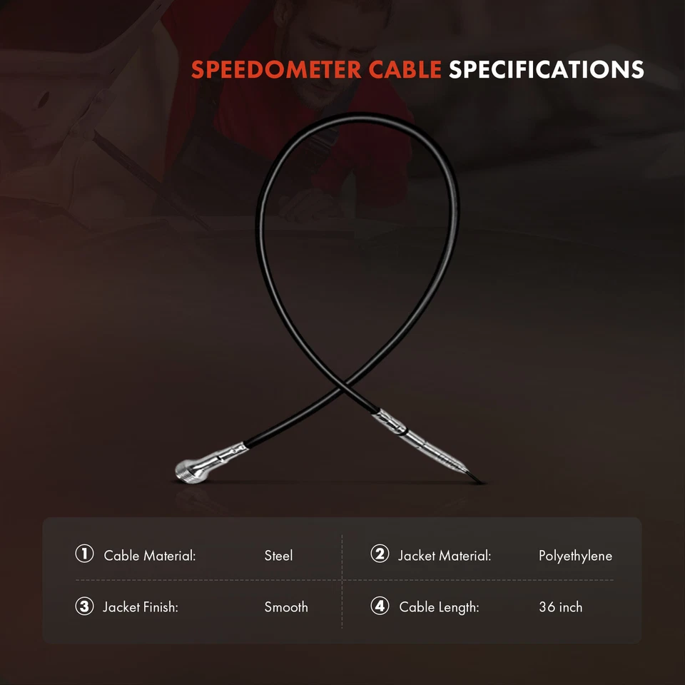 Cable de velocímetro de 36 pulgadas para Chrysler New Yorker Dodge Aspen Plymouth Volare AMC Foto 4 de 4