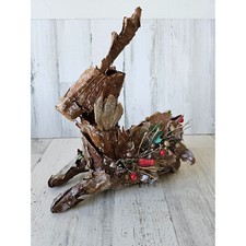Leaf reindeer deer Xmas decor cabin rustic large as is