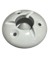 Vintage Space Age Prod White Flying Saucer Ashtray Made In Norwalk CA