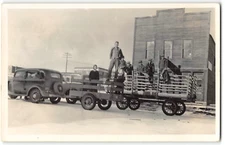 RPPC Teton Hotel, Riverton, Wyoming Encampment, WY 1930s Vintage Photo Postcard