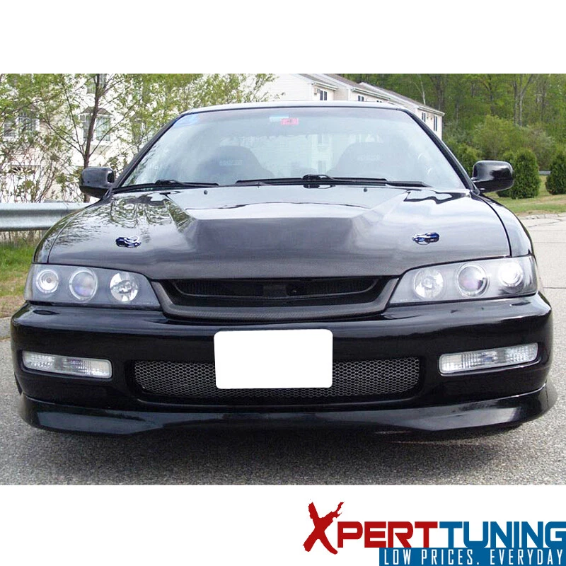 Fit 96-97 Honda Accord T-R Style PU Front Bumper Lip Spoiler Foto 2 de 4