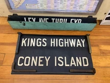 NY NYC SUBWAY ROLL SIGN CONEY ISLAND CYCLONE BEACH KINGS HIGHWAY BROOKLYN BKLYN