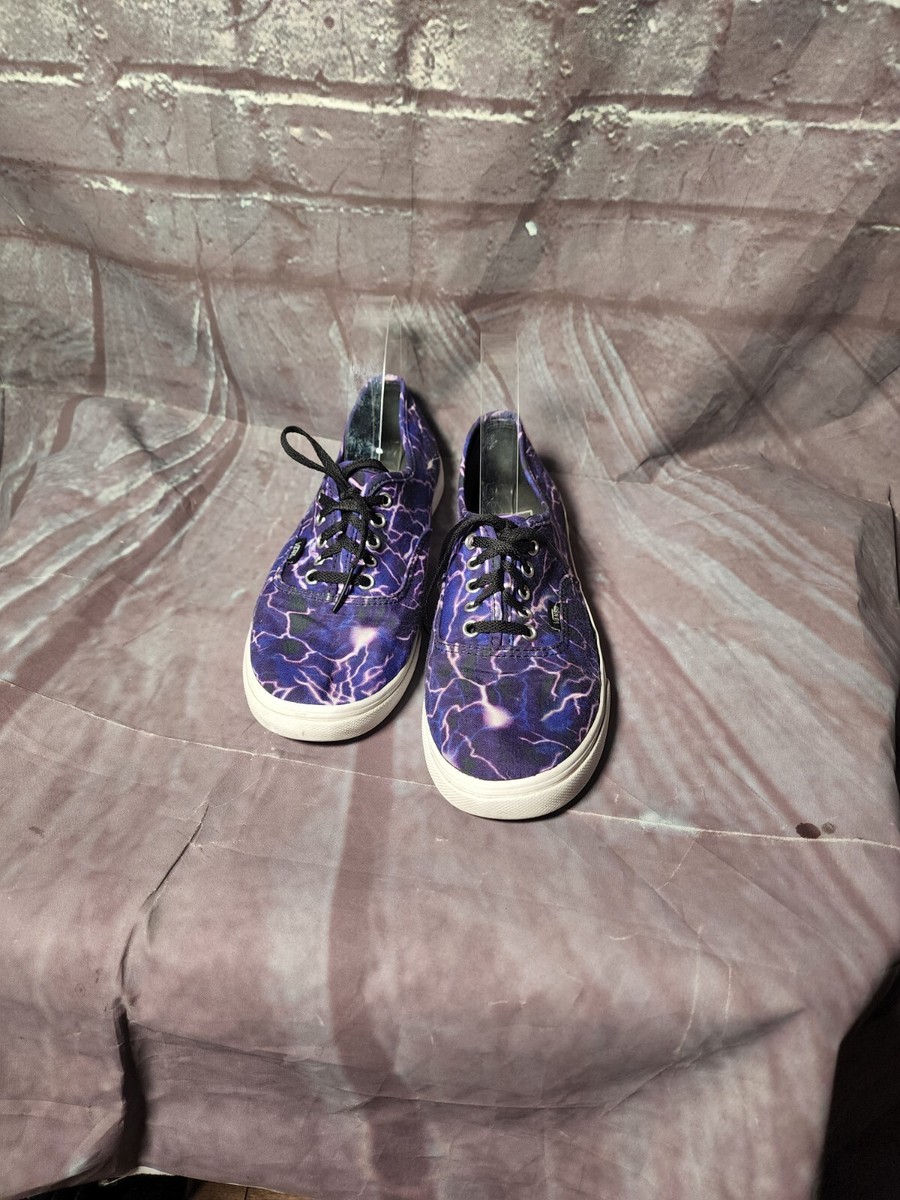 VANS Authentic Low Top Purple Lightning Electric Sneakers Shoes W