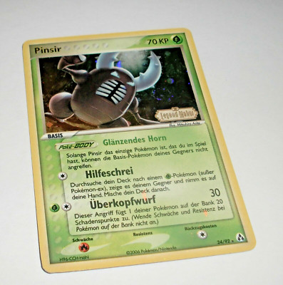 PINSIR 24/92 RARE Holo goldene Schrift - Legend Maker POKEMON Karte (ob202)