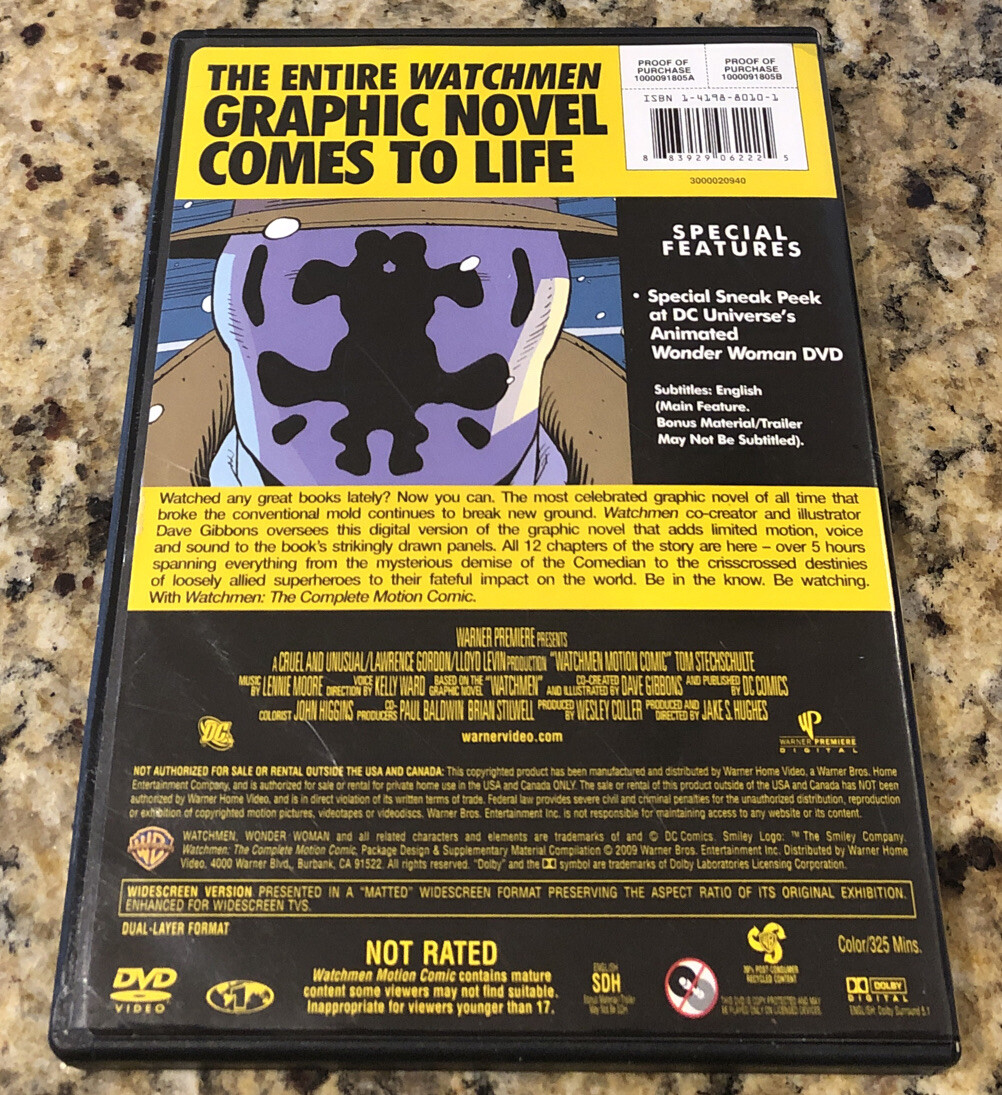 Watchmen: The Complete Motion Comic DVD, Tom Stechschulte, Brian