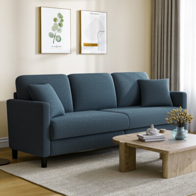 Modern 3-Sitzer Sofa Couch Love Seat Sofa Couch Lounge Armrest mit Pillows NEU