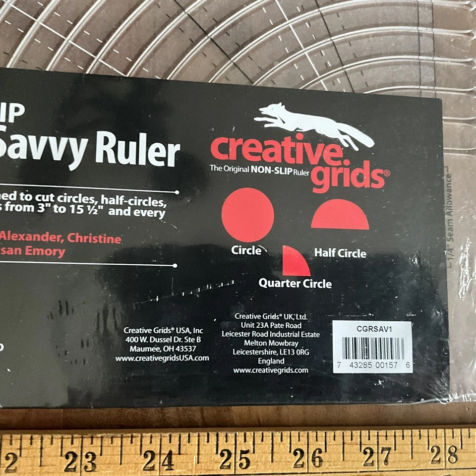 Creative Grids Circle Savvy Quilt Ruler (CGRSAV1) New Mint A+ - Image 4 of 4