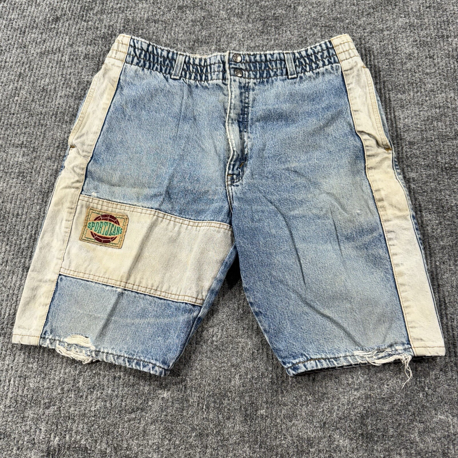 Vintage Levis Sport Jeans Blue Acid Wash Jogger USA Waist Sz 32/33 Distressed