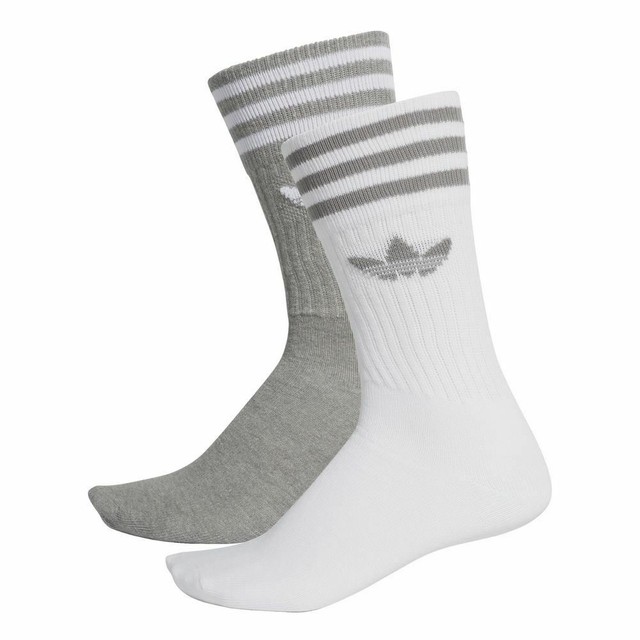 adidas Solid Crew 2Pp Socks Grey Men eBay