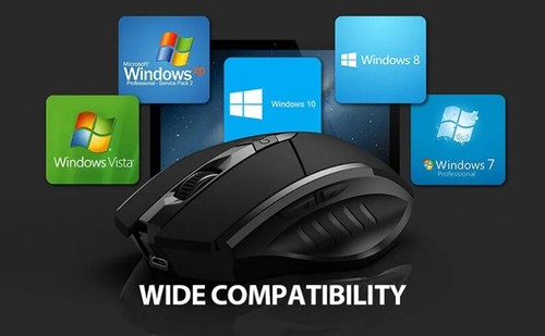 2.4G Wireless Mouse 500mAh Ergonomic Display Office Home Silent Laptop Desktop - Picture 14 of 18