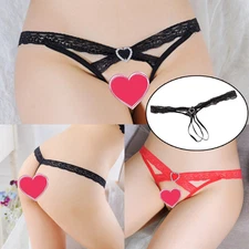 Women Lace Thong G-string Panties Lingerie Sleepwear Underwear Knickers Brief US