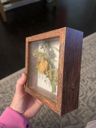 8x8" Shadow Box Picture Frame Memory Box Display Case Memorabilia Rustic Brown - Picture 2 of 7