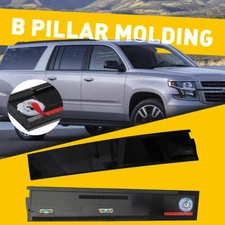 RH & LH Door Applique B Pillar Trim For 2015-2020 Chevy Tahoe GMC Yukon Suburban