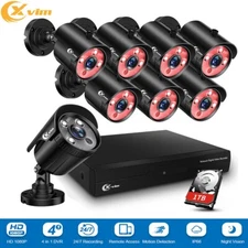 XVIM 1080P Security Camera System 8CH DVR Outdoor Surveillance CCTV System P2P