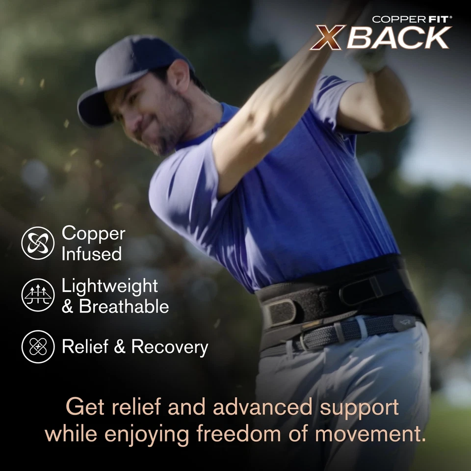 Copper Fit X-Back Brace for Lower Back Pain, Lumbar Support, (Large/XLarge) - Image 4 of 4