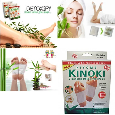 KINOKI 20x Packs Detox Foot Patches Pads Deep Cleansing Remove Toxins Improve Sleep