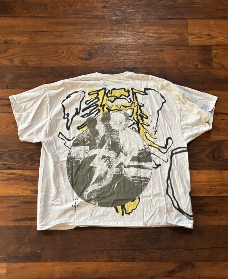 Travis Scott Cactus Jack x Kaws x Fragment Short Sleeve T-Shirt XXL 2XL - Image 3 of 3