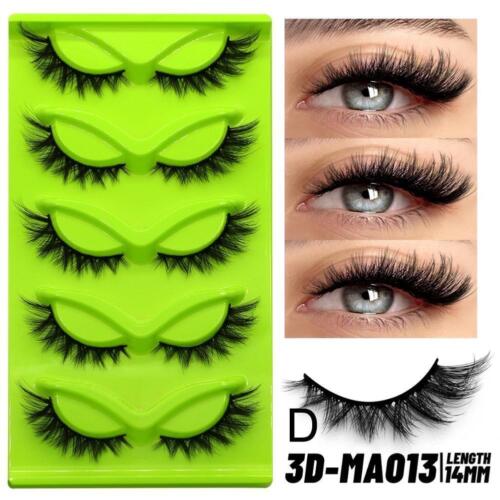 5 Pairs Cat Eye Lashes Faux Mink Eyelashes Winged End Elongated Eye New S2I7 - Foto 26 di 32