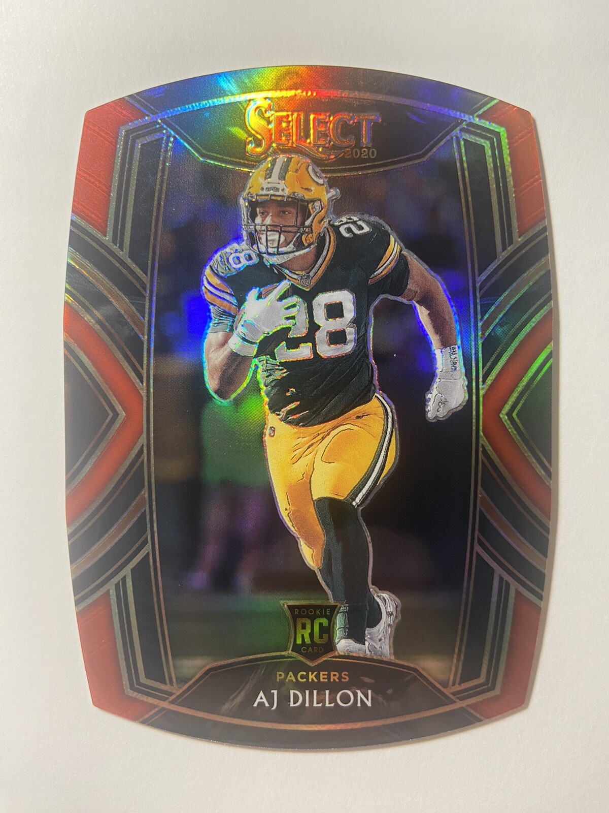 2020 Panini Select AJ Dillon RC Die Cut Red #265 Club Level - Packers