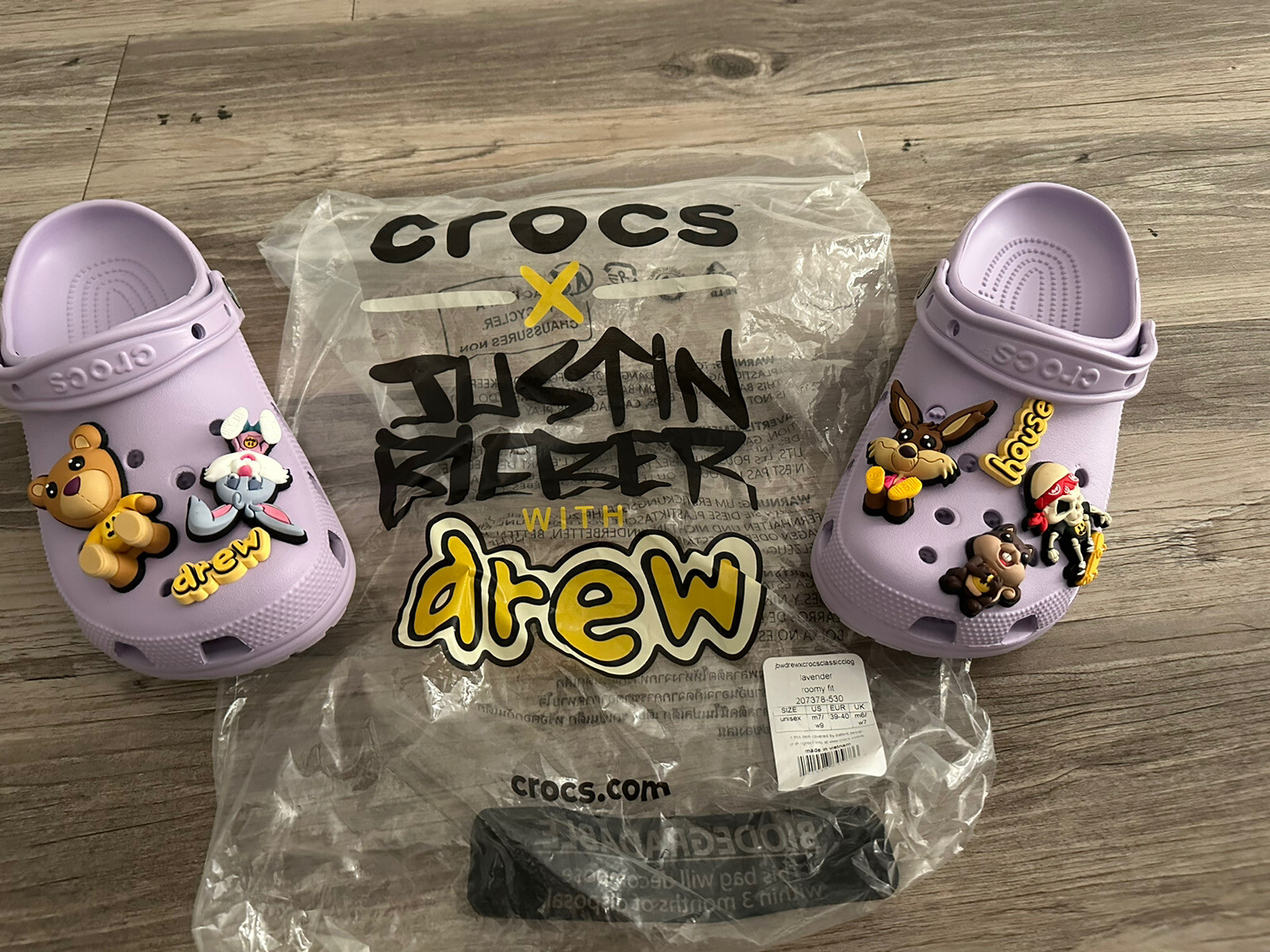 Justin Bieber x Crocs Drew House Classic Clog Lavende… Gem