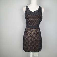 Francesca's Collections Black Lace Dress Size s sleeveless cotton bl 