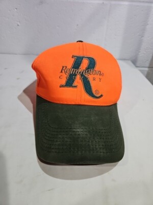 Vtg Remington Country Adjustable Snapback Blaze Orange Hat Cap