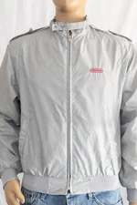 Vintage Conoco Swingster Gray Windbreaker Jacket Size L Made in USA 80s Workwear