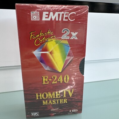 Ungeöffnet 2x - EMTEC Home TV Master E-240 VHS Videocassette OVP - 4 Stunden