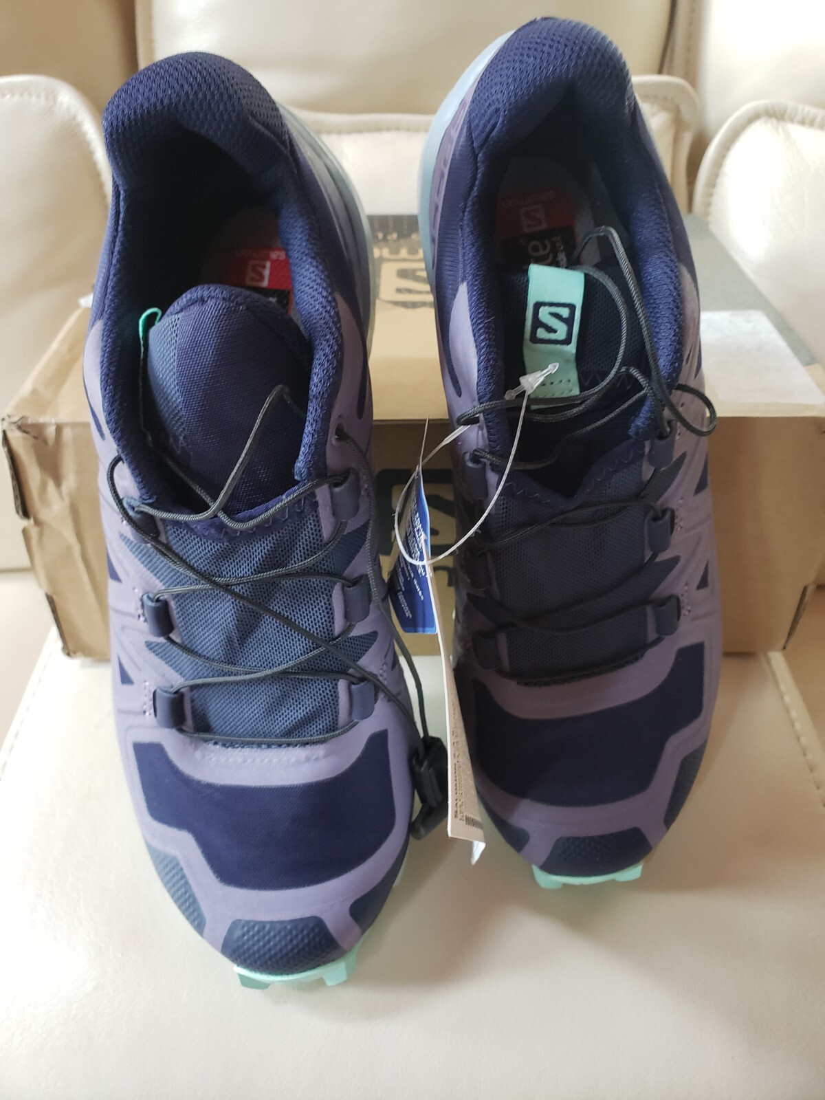 Salomon SpeedCross 5 W scarpe da trekking trail running donna sera blu cadetto yucca