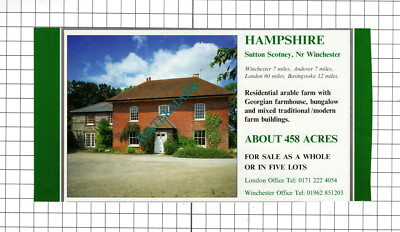 Sutton Scotney Hampshire Farm Verkauf Anzeige - 1994 Schnitt