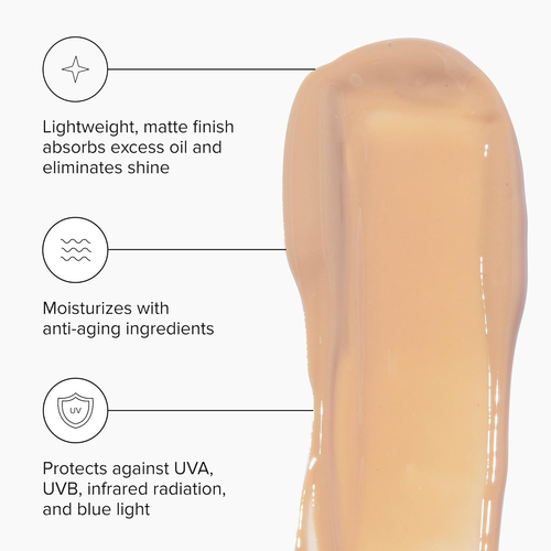 DRMTLGY Matte Tinted Moisturizer SPF 46 – Anti-Aging Face Sunscreen & Lightweigh - 第 2/12 張圖片