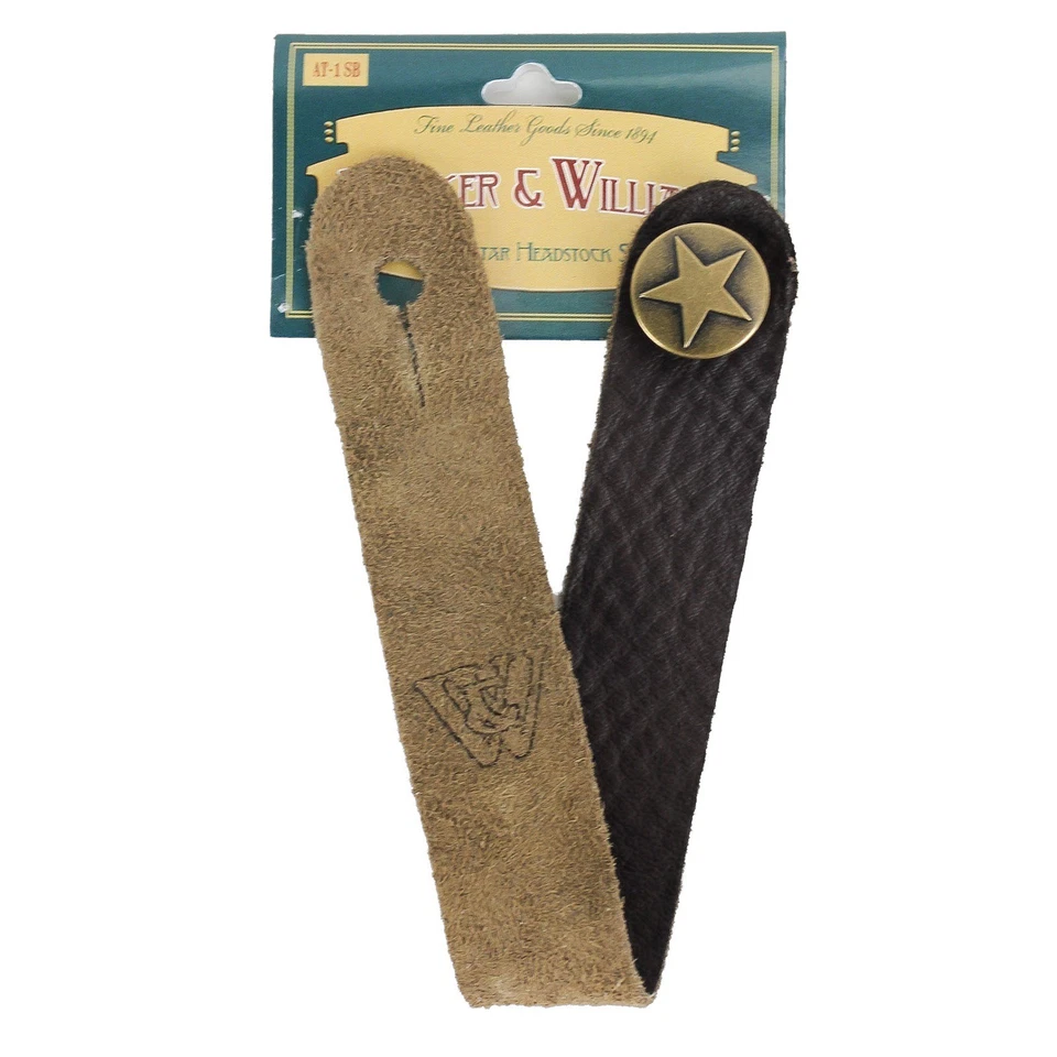 Walker & Williams AT-1 SB Gamuza Guitarra Acústica Correa Botón Cabezal Adaptador Foto 2 de 4