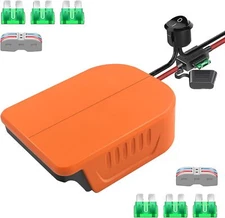 for Power Wheel Adapter for Black Decker 20V Li-ion Battery Fuse&Switch 14AWG