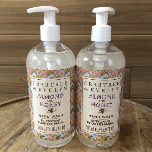 Crabtree & Evelyn ALMOND & HONEY Hand Wash 16.9 oz x 2