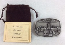 New 1988 CASE IH Tractors Fine Pewter Belt Buckle Stocking Stuffers Christmas