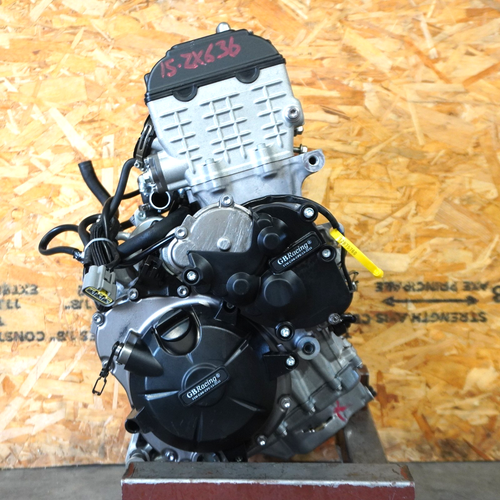Used OEM Engine Timing Chain / Starter Cover For Kawasaki Ninja ZX6R 636 (2013-2019) – Factory Part 14092-0998/14092-0999