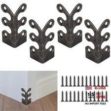 Baseboard Corner Protectors,4 Pcs Vintage Metal Skirting Board Corner