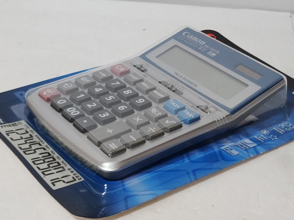 New! Canon HS-1200TS 12-Digit Calculator Extra Large Upright Display 7438A023 - Image 3 of 3