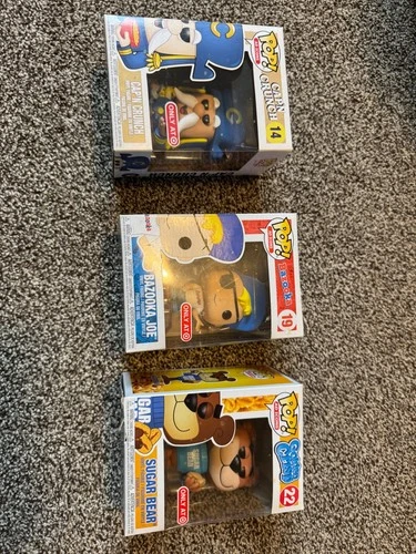 Funko Pop Ad Icons Lot – Cap’n Crunch #14 + Sugar Bear #22 + Bazooka Joe #19 (Ta