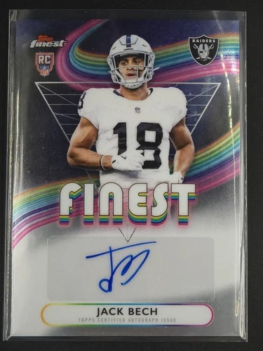 Jack Bech RC 2025 Topps Finest Football Rookie Finest Auto Raiders [1hk