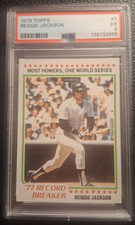 1978 Topps Reggie Jackson Record Breaker Card #7  PSA 5- EX