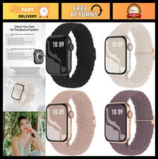 4 Pack Braided Stretchy Bands for Apple Watch 38mm-49mm, Breathable Nylon Straps