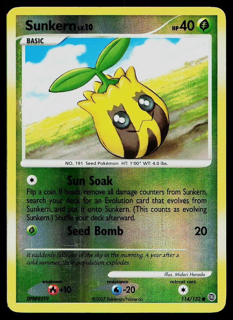 Pokemon Card Secret Wonders Sunkern 114/132 Reverse Holo Common