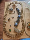 Vtg. Lot  of Costume Jewelry Broken, Missing Parts for Craft or Repair.
