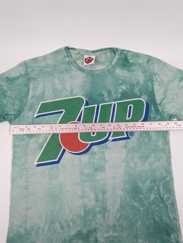 Vintage 7Up T Shirt Size M Green Single Stitch USA Promo Soda Snack - Picture 8 of 10