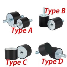 Rubber Mount Car Boat Bobbin Anti Vibration M3 M4 M6 M8 M10 M12 Type A/B/C/D
