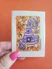 ACEO Original Watercolor Witch's Hat — photo 1