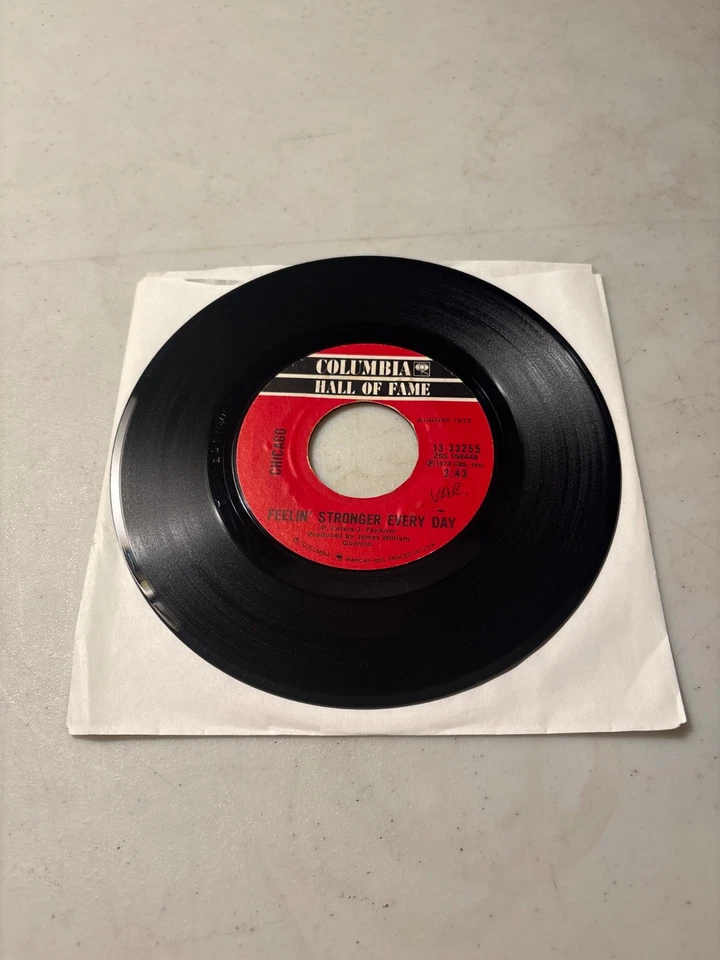 CHICAGO JUST YOU N ME / FEELIN' STRONGER EVERY DAY 7" SINGLE 45 RECORD ROCK VG+ Foto 2 de 2