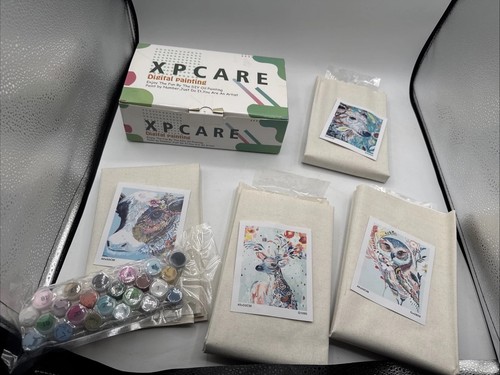 Xpcare Malen nach Zahlen Konvolut 4 Sets Tiere Neu Ungeöffnet - Bild 1 von 12