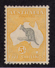 1932 Australia SC 126 5sh Kangaroo Map Type of 1913 WMK 228 - Mint MNH Regum